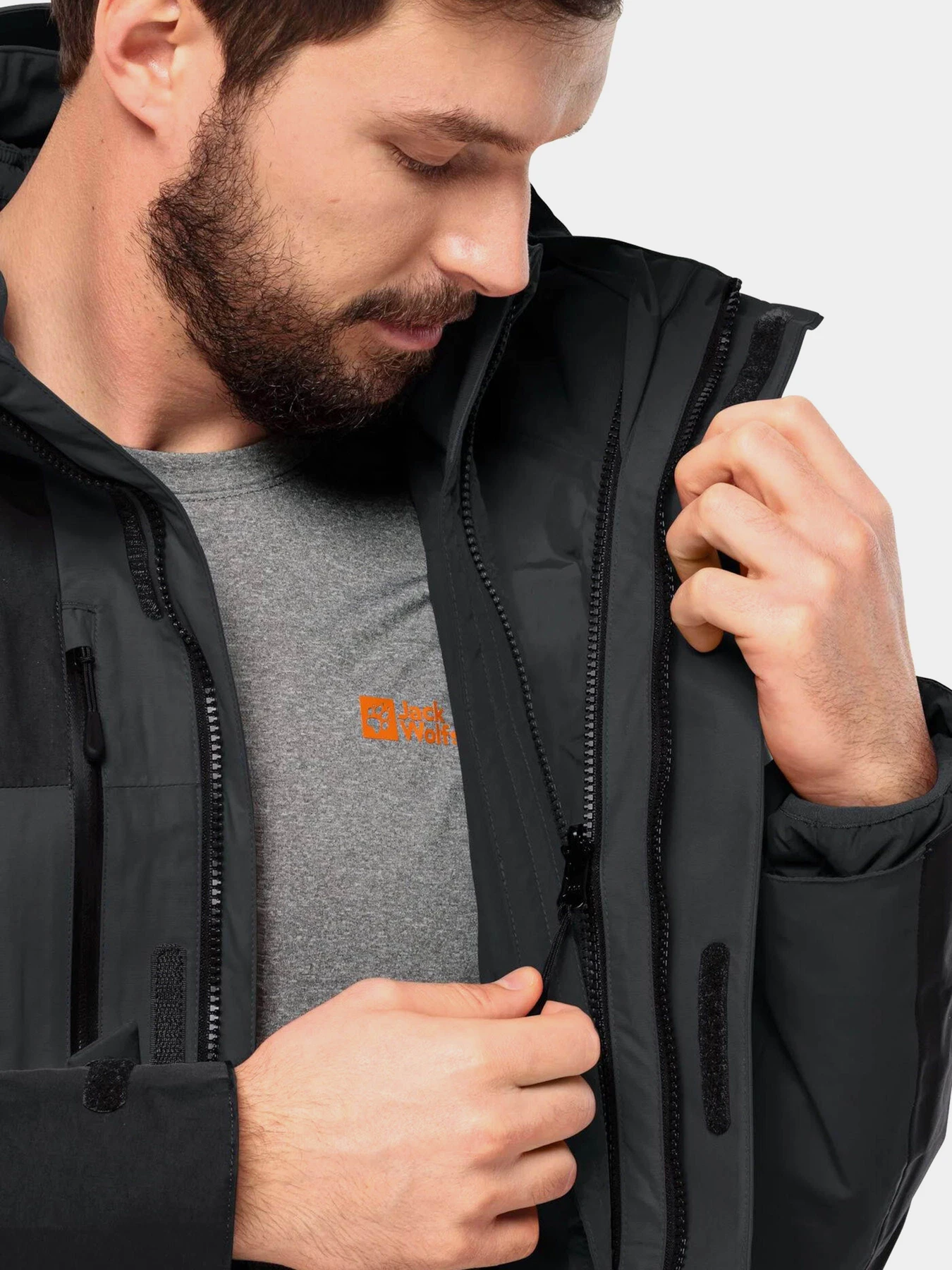 Куртки та дублянки Jack Wolfskin Jasper 3in1 модель 1115261_6350 Фото