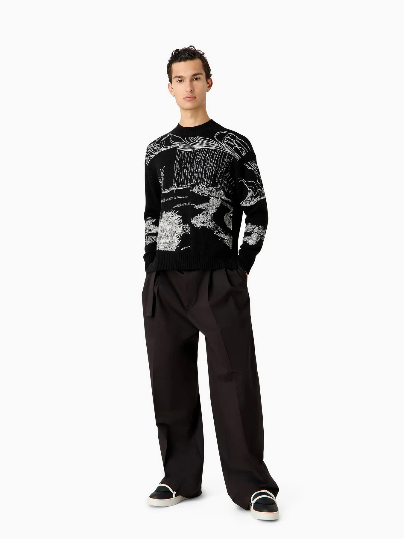Свитры и кардиганы Emporio Armani модель 3D1MV2-1M02Z-0999 Свитры и кардиганы Emporio Armani модель 3D1MV2-1M02Z-0999 Фото