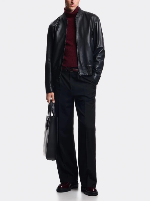 Шкіряна Чоловіча Шкіряна куртка Emporio Armani фото 3