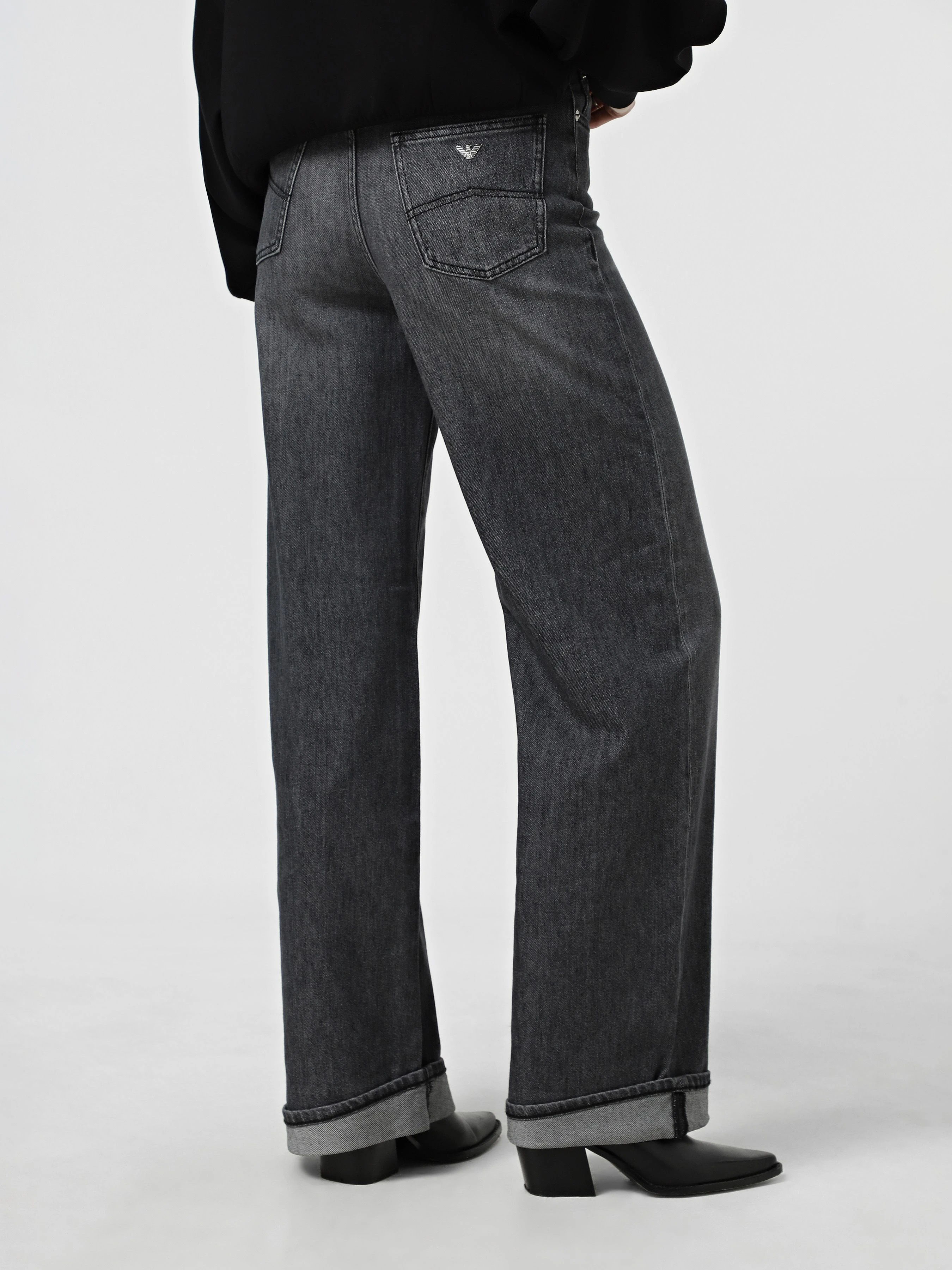 Бавовняні Жіночі Широкі джинси Emporio Armani фото 3