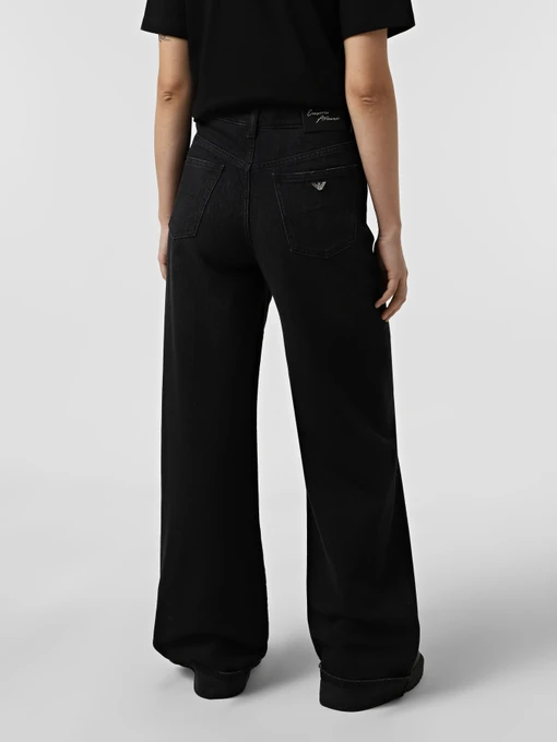 Бавовняні Жіночі Широкі джинси Emporio Armani фото 3