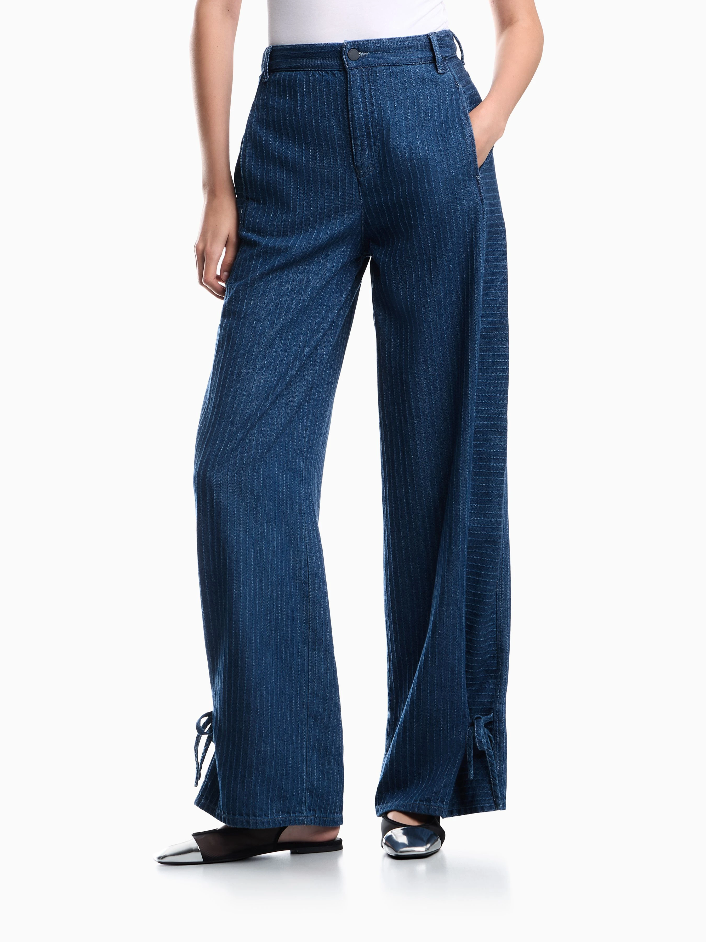 Бавовняні Жіночі Широкі джинси Emporio Armani