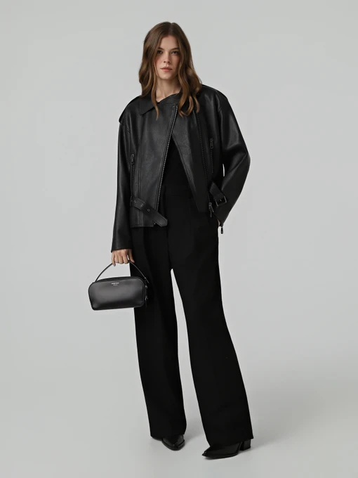 Шкіряна Жіноча Шкіряна куртка Emporio Armani фото 2