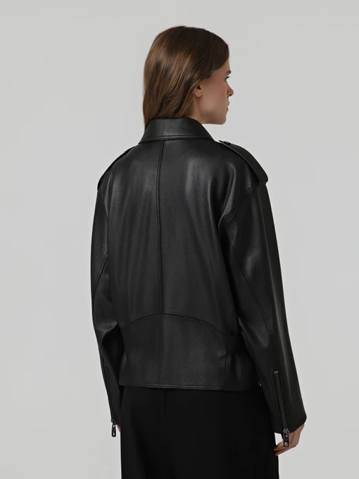 Шкіряна Жіноча Шкіряна куртка Emporio Armani фото 3