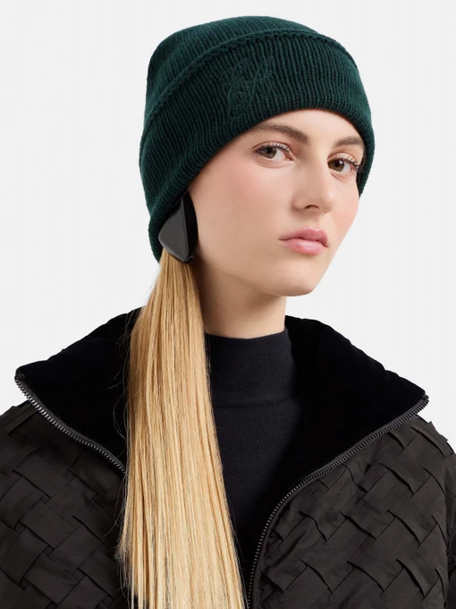 Emporio Armani Шапка колір зелений фото 3