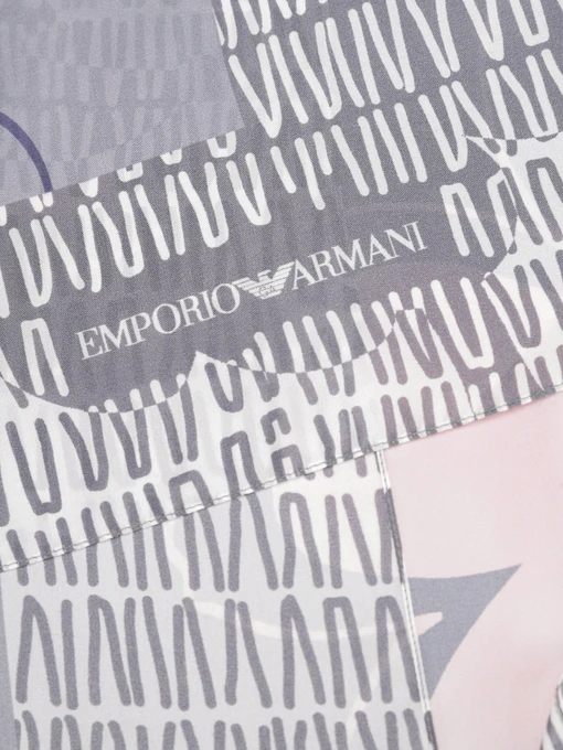 Emporio Armani Шарф колір сірий фото 3