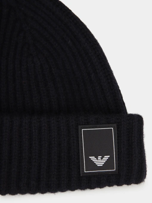 Emporio Armani Шапка колір темно-синій фото 3