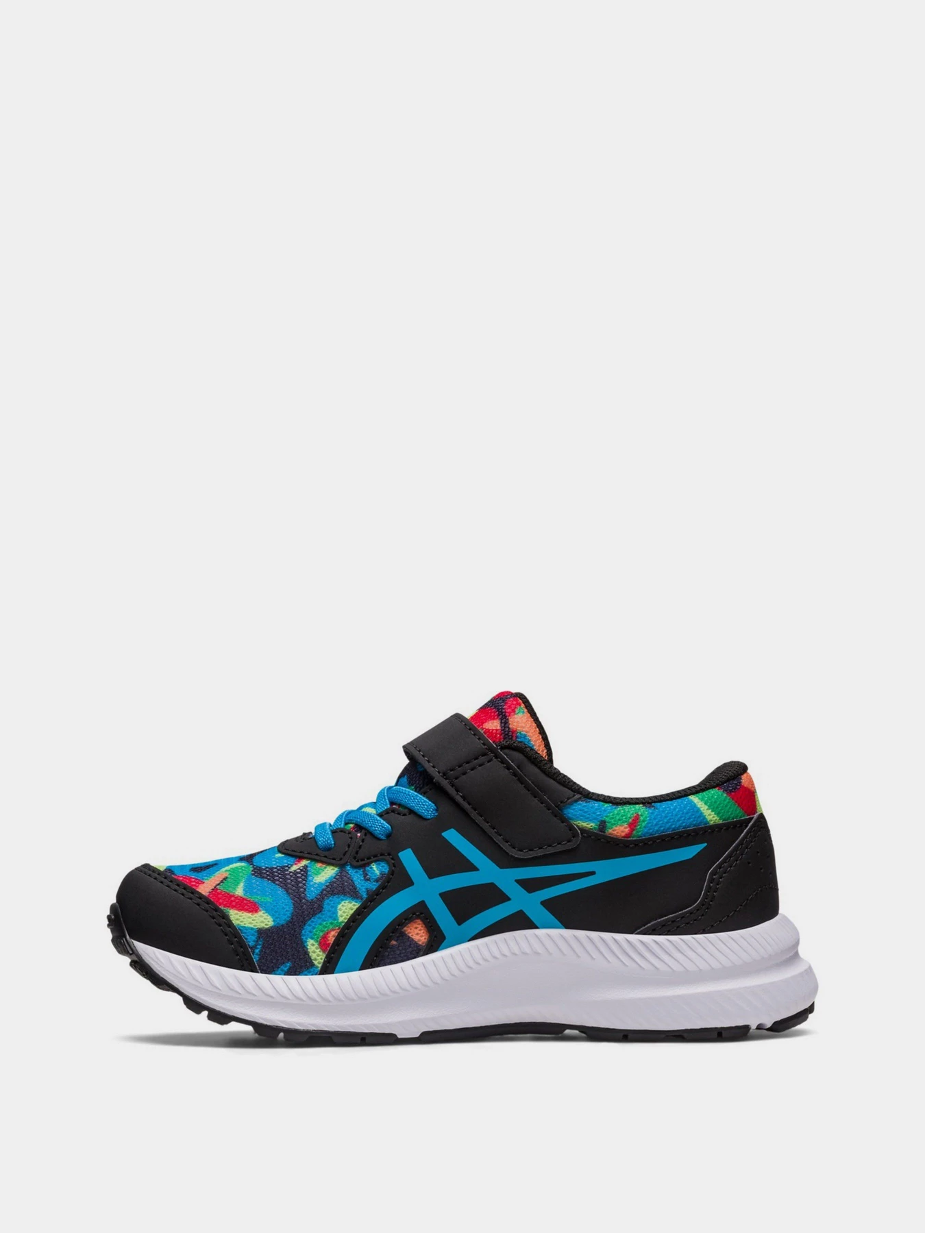 Кроссовки Asics Contend 8 Ps модель 1014A293-003 Чорний, синій Кроссовки Asics Contend 8 Ps модель 1014A293-003 Чорний, синій Фото