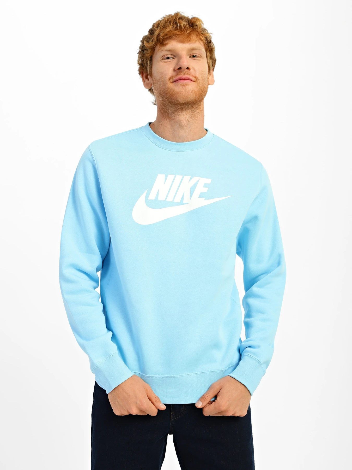 Худі та світшоти NIKE Sportswear Club Fleece Graphic Crew модель DQ4912-499 Худі та світшоти NIKE Sportswear Club Fleece Graphic Crew модель DQ4912-499 Фото