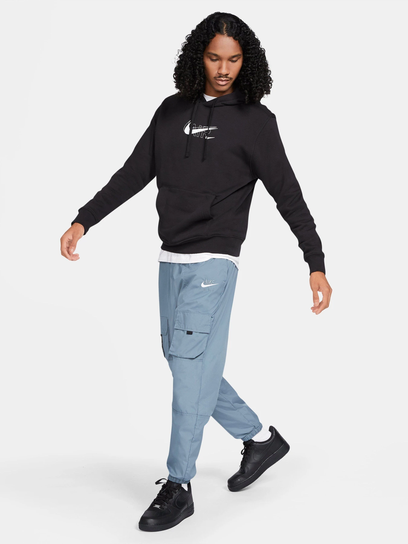 Худі та світшоти NIKE PO Air Print Pack модель DD9694-010 Худі та світшоти NIKE PO Air Print Pack модель DD9694-010 Фото