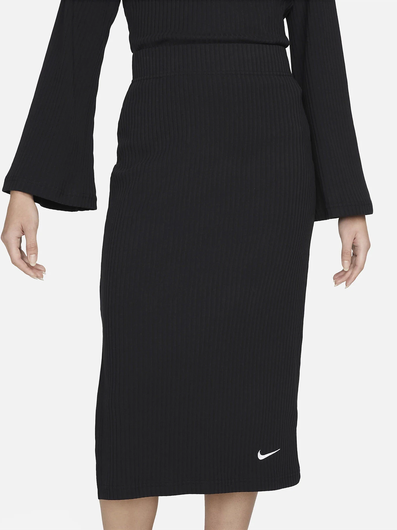 Юбки NIKE Ribbed Jersey модель DV7956-010 Юбки NIKE Ribbed Jersey модель DV7956-010 Фото