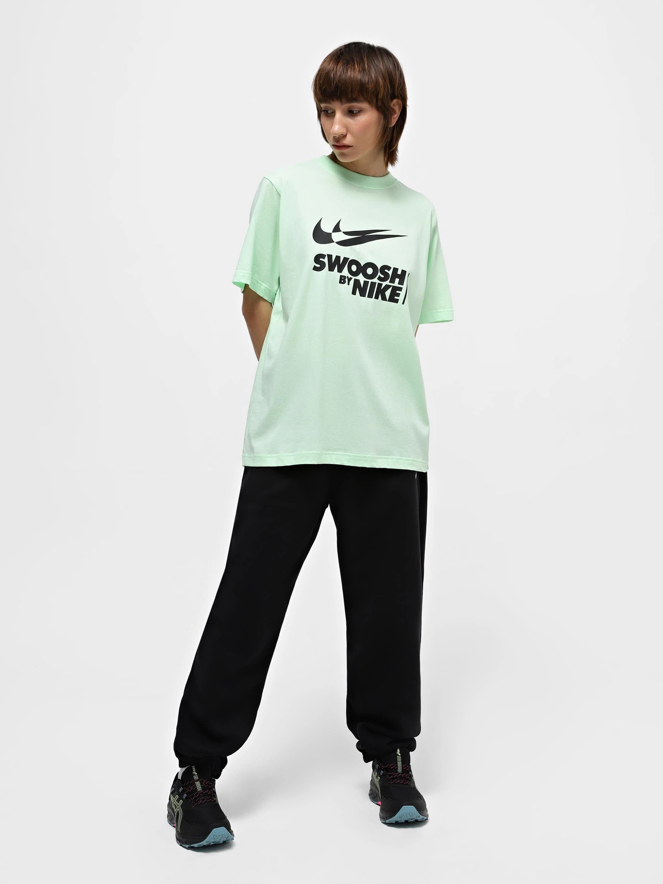 Брюки NIKE PHOENIX FLEECE HIGH-RISE OVERS модель DQ5887-010 Фото