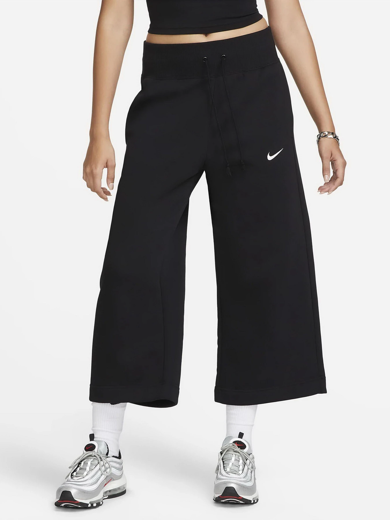 Брюки NIKE PHNX FLC HR CROP SWTP модель FB8313-010 Брюки NIKE PHNX FLC HR CROP SWTP модель FB8313-010 Фото