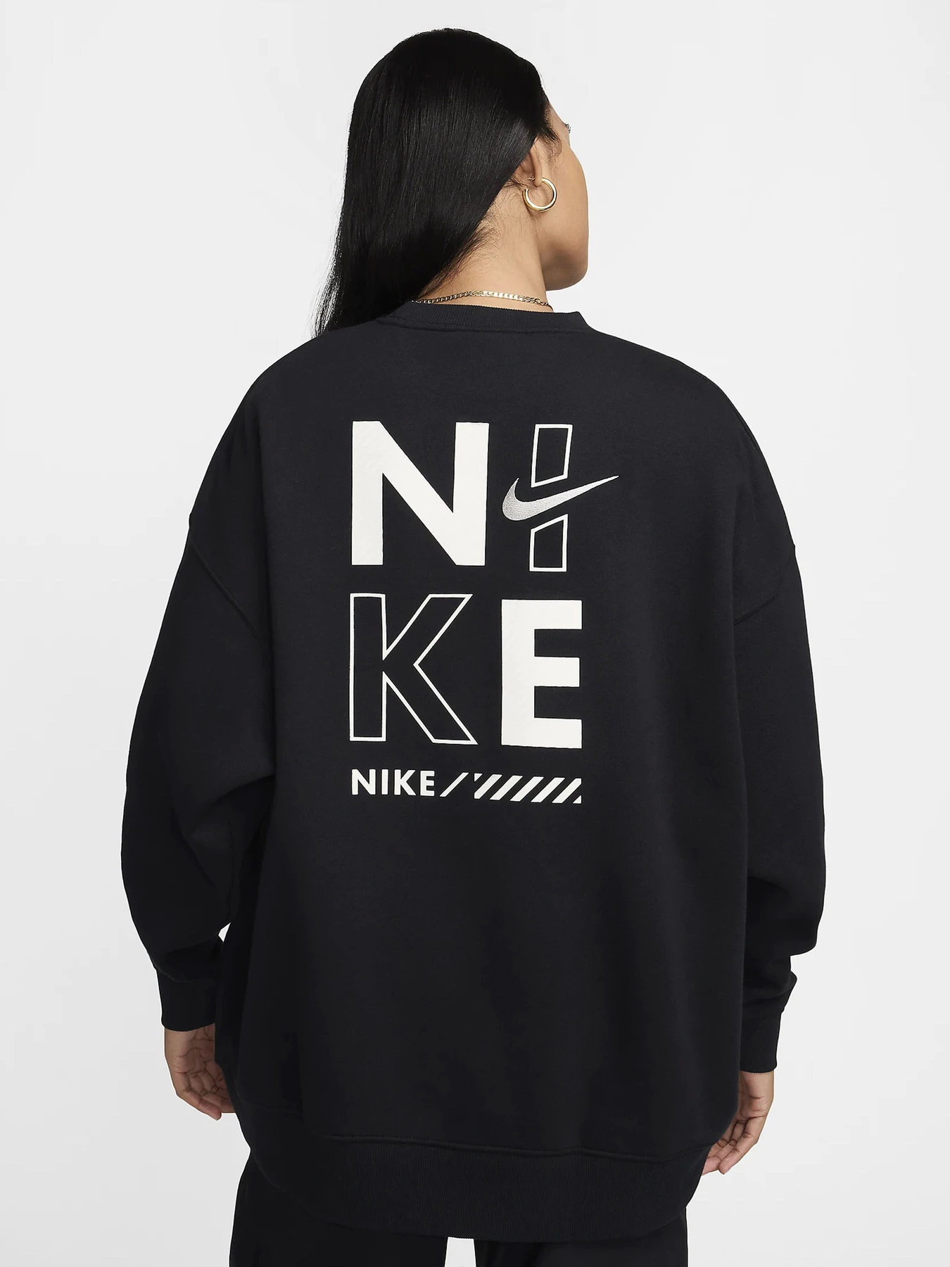 Худі та світшоти NIKE OVERSIZED FLEECE CREW-NECK модель HM4318-010 Худі та світшоти NIKE OVERSIZED FLEECE CREW-NECK модель HM4318-010 Фото
