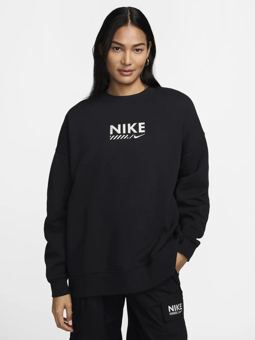 Худі та світшоти NIKE OVERSIZED FLEECE CREW-NECK модель HM4318-010 Фото