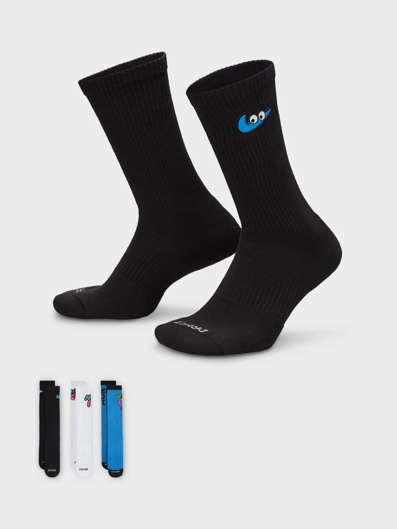 Носки и гольфы NIKE EVERYDAY PLUS CUSHIONED CREW модель HF0851-901 Носки и гольфы NIKE EVERYDAY PLUS CUSHIONED CREW модель HF0851-901 Фото