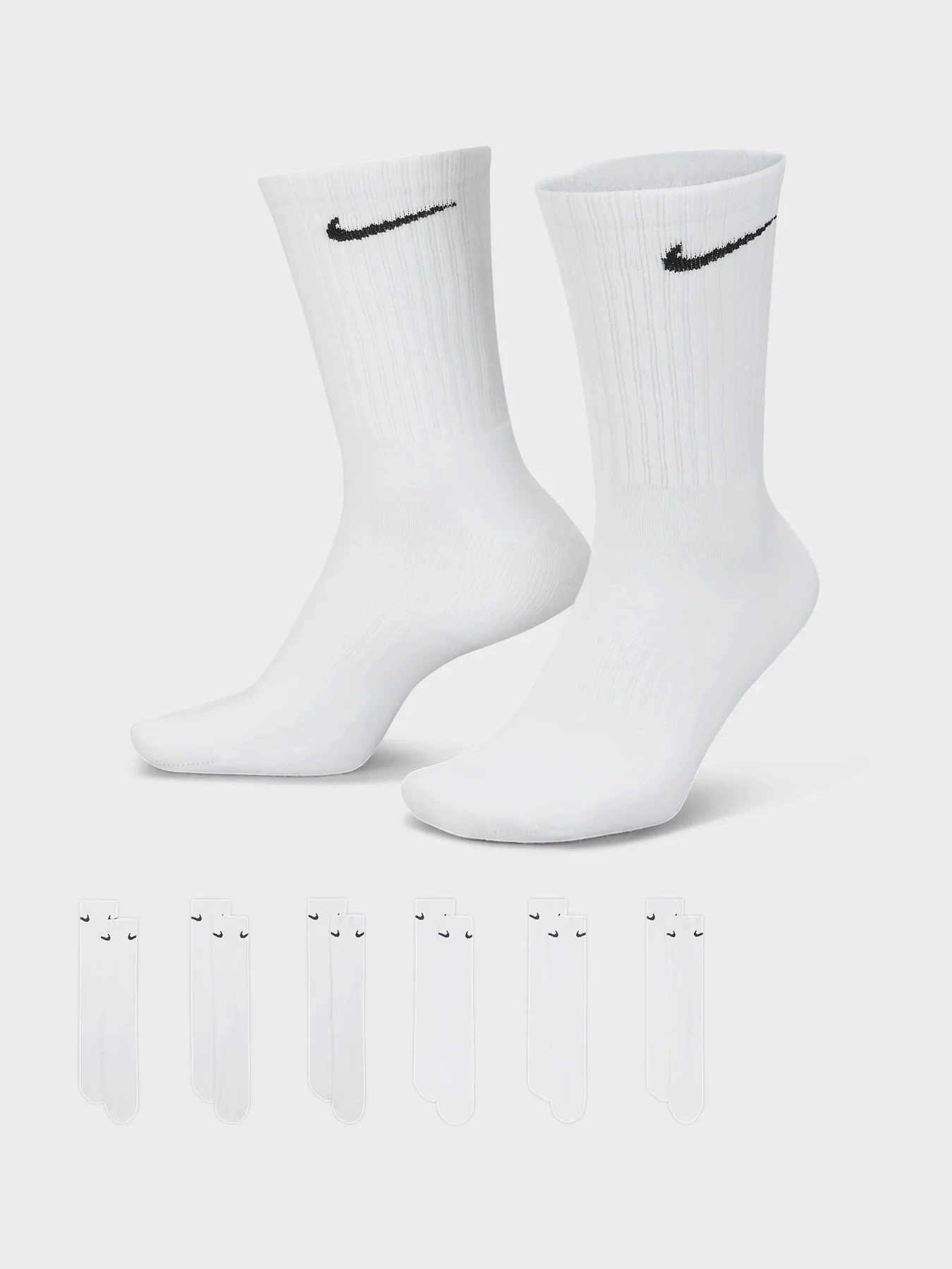 Шкарпетки та гольфи NIKE EVERYDAY COTTON CUSHIONED CREW модель SX7666-100 Шкарпетки та гольфи NIKE EVERYDAY COTTON CUSHIONED CREW модель SX7666-100 Фото