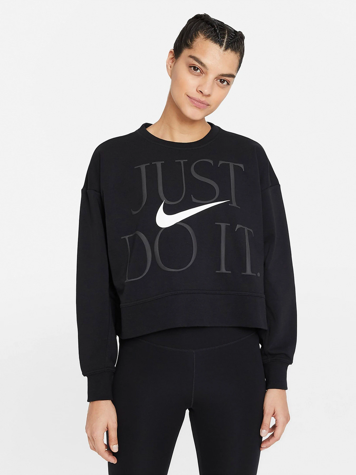 Худи и свитшоты NIKE Dri-FIT Get Fit Training Crew модель DD6130-010 Худи и свитшоты NIKE Dri-FIT Get Fit Training Crew модель DD6130-010 Фото