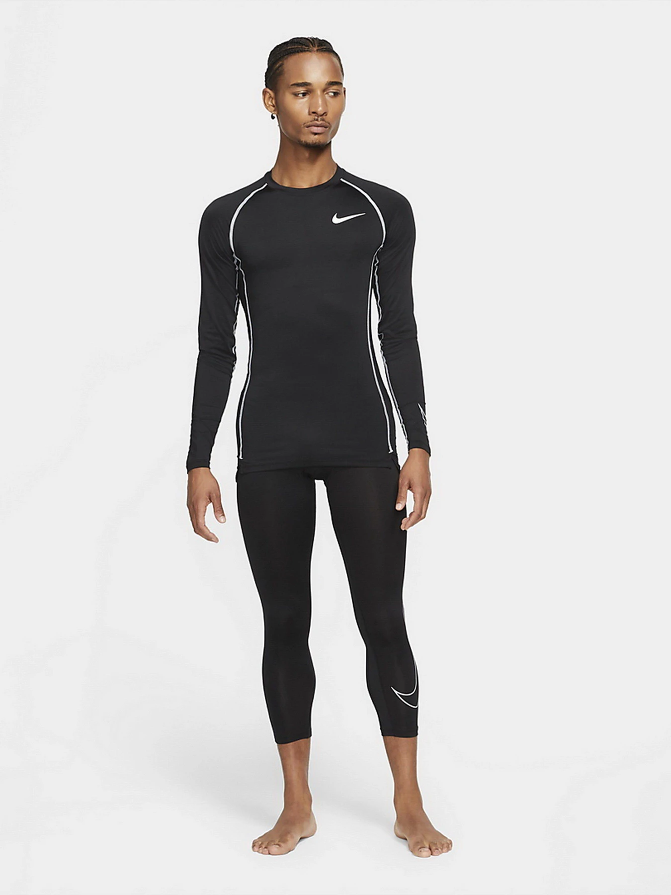 Брюки NIKE Pro Dri-FIT 3/4 модель DD1919-010 Фото