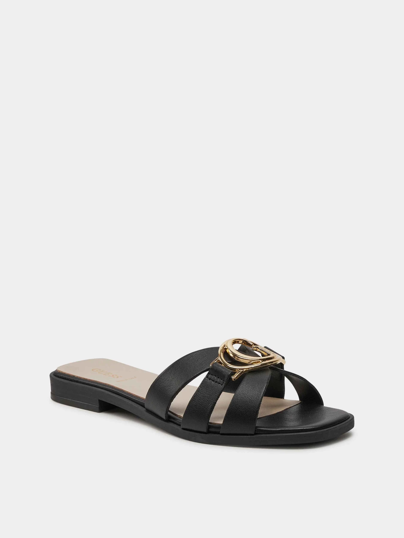 Шлёпанцы GUESS Symo модель FLJSYM.LEA03;BLACK Фото