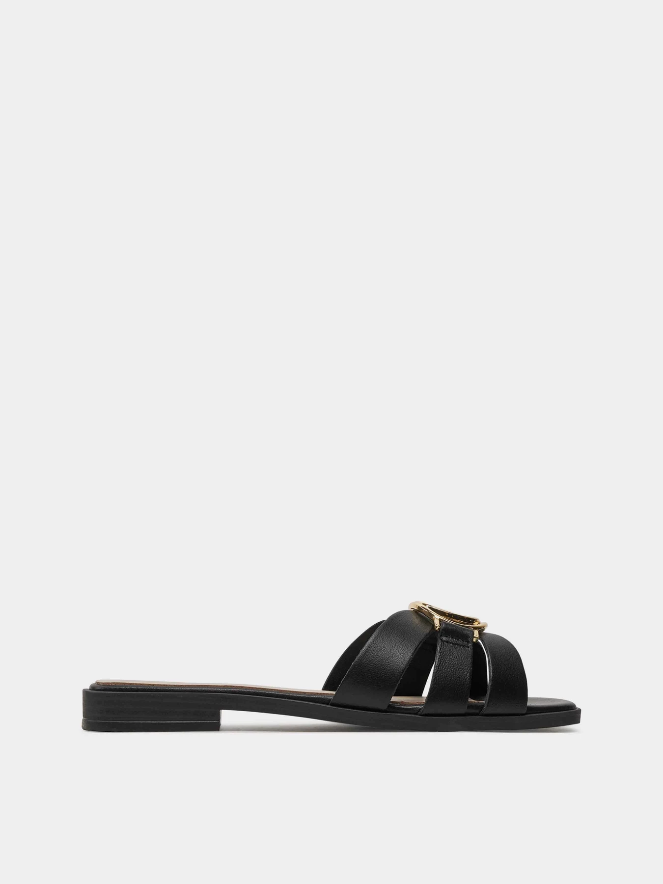 Шлёпанцы GUESS Symo модель FLJSYM.LEA03;BLACK Фото