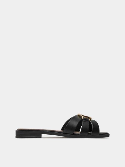 Шлёпанцы GUESS Symo модель FLJSYM.LEA03;BLACK Фото