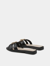 Шлёпанцы GUESS Symo модель FLJSYM.LEA03;BLACK Фото