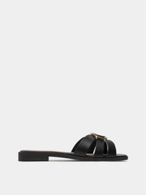 Шлёпанцы GUESS Symo модель FLJSYM.LEA03;BLACK Фото