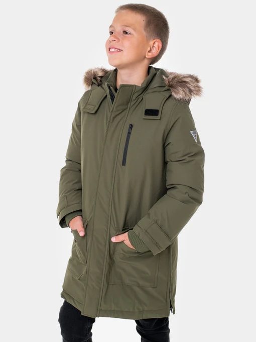 Куртки и дубленки GUESS Faux Fur Hooded Smart модель L2BL01.WF0F0;G8F6 Фото