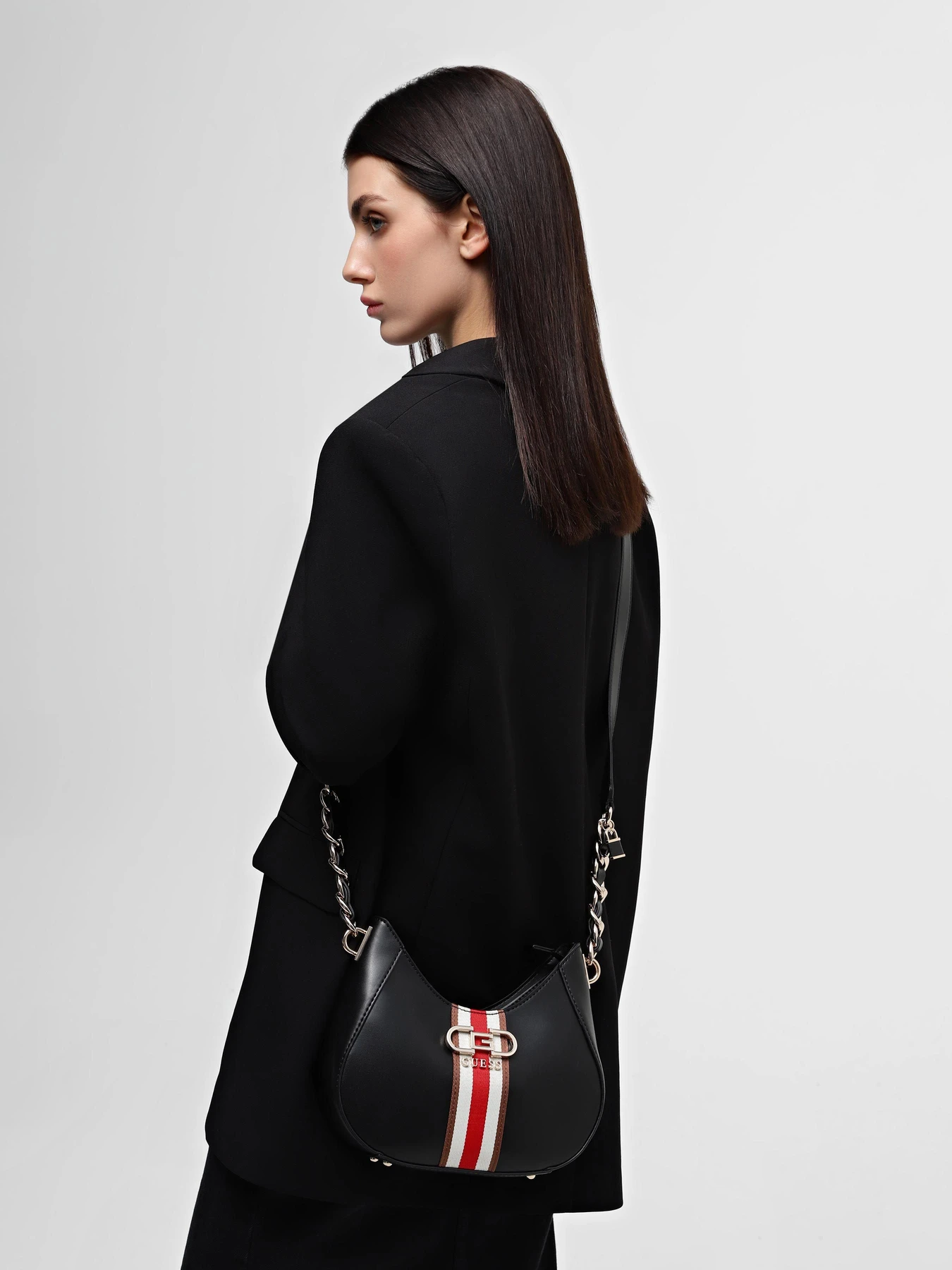 Сумки GUESS Nelka Top Zip Crossbody модель HWVG93.07120;BLA Фото