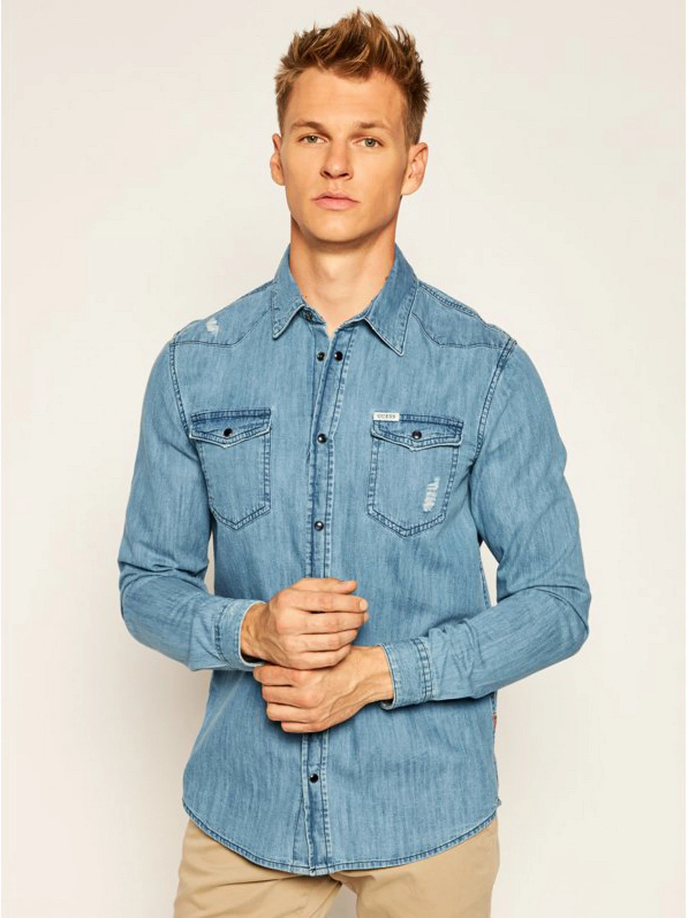 Рубашки GUESS Truckee модель M0YH02-D14LM-FINN Фото