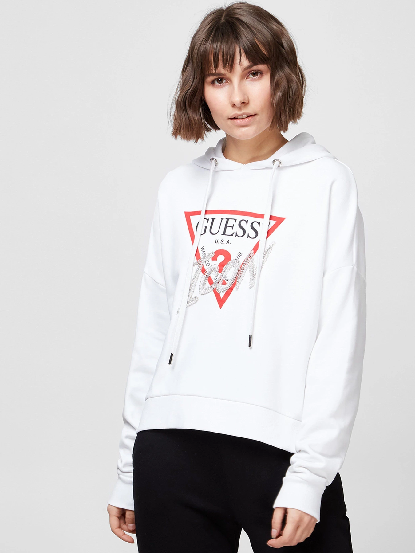 Худі та світшоти GUESS модель W0BQ04-K68I0-TWHT Фото