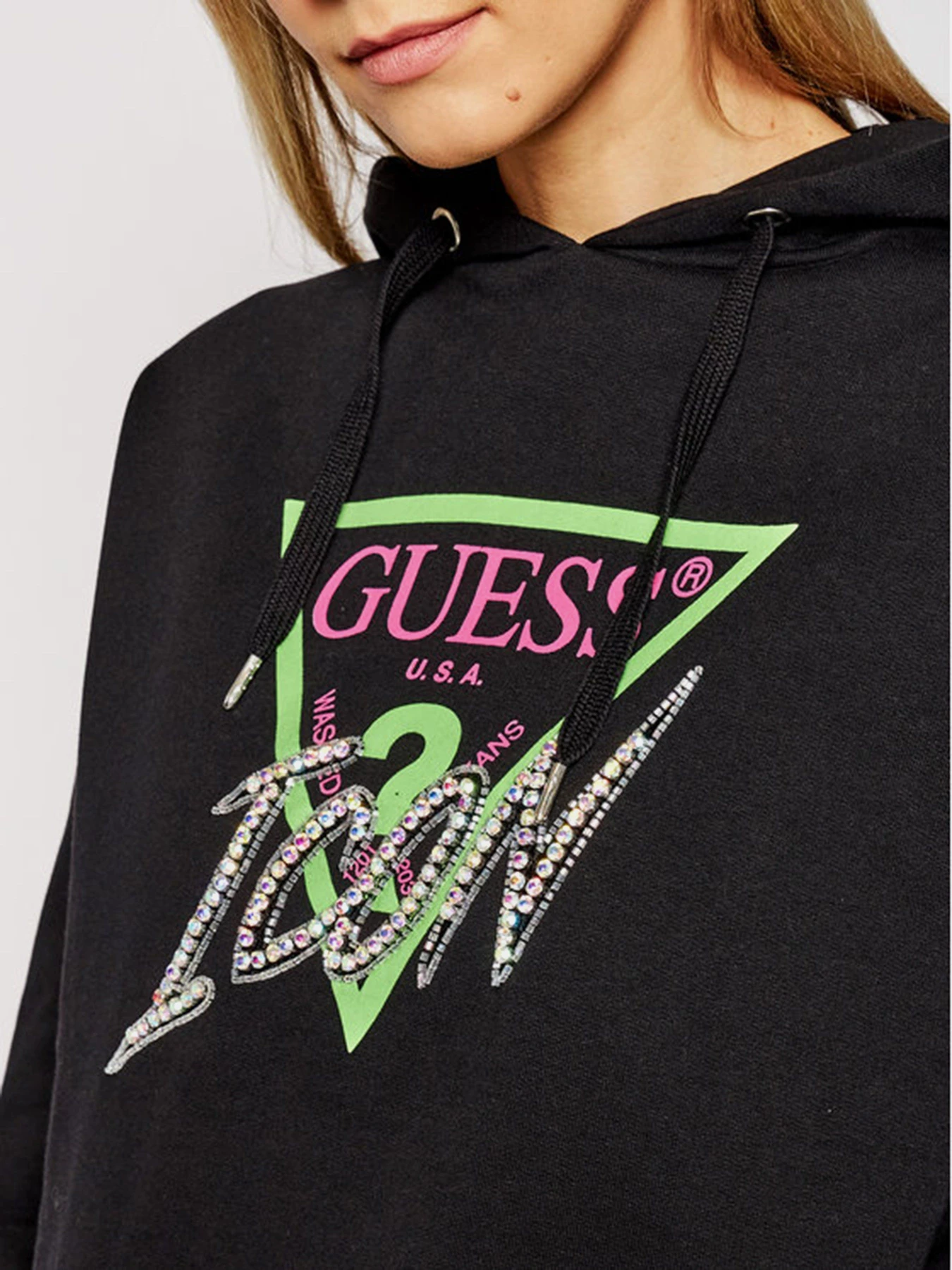 Худі та світшоти GUESS модель W1RQ05-K68I0-JBLK Худі та світшоти GUESS модель W1RQ05-K68I0-JBLK Фото