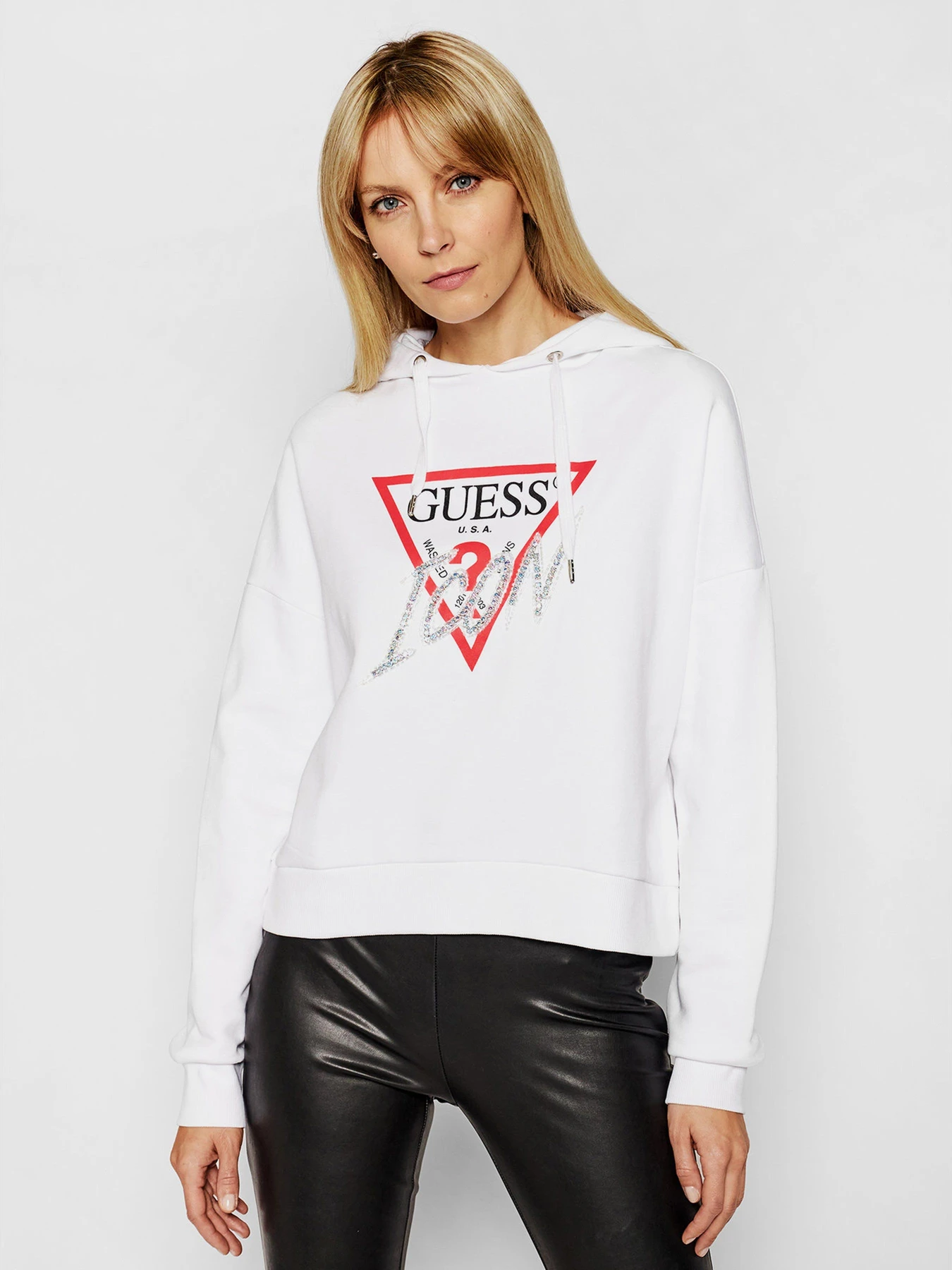 Худі та світшоти GUESS модель W1RQ05-K68I0-TWHT Худі та світшоти GUESS модель W1RQ05-K68I0-TWHT Фото