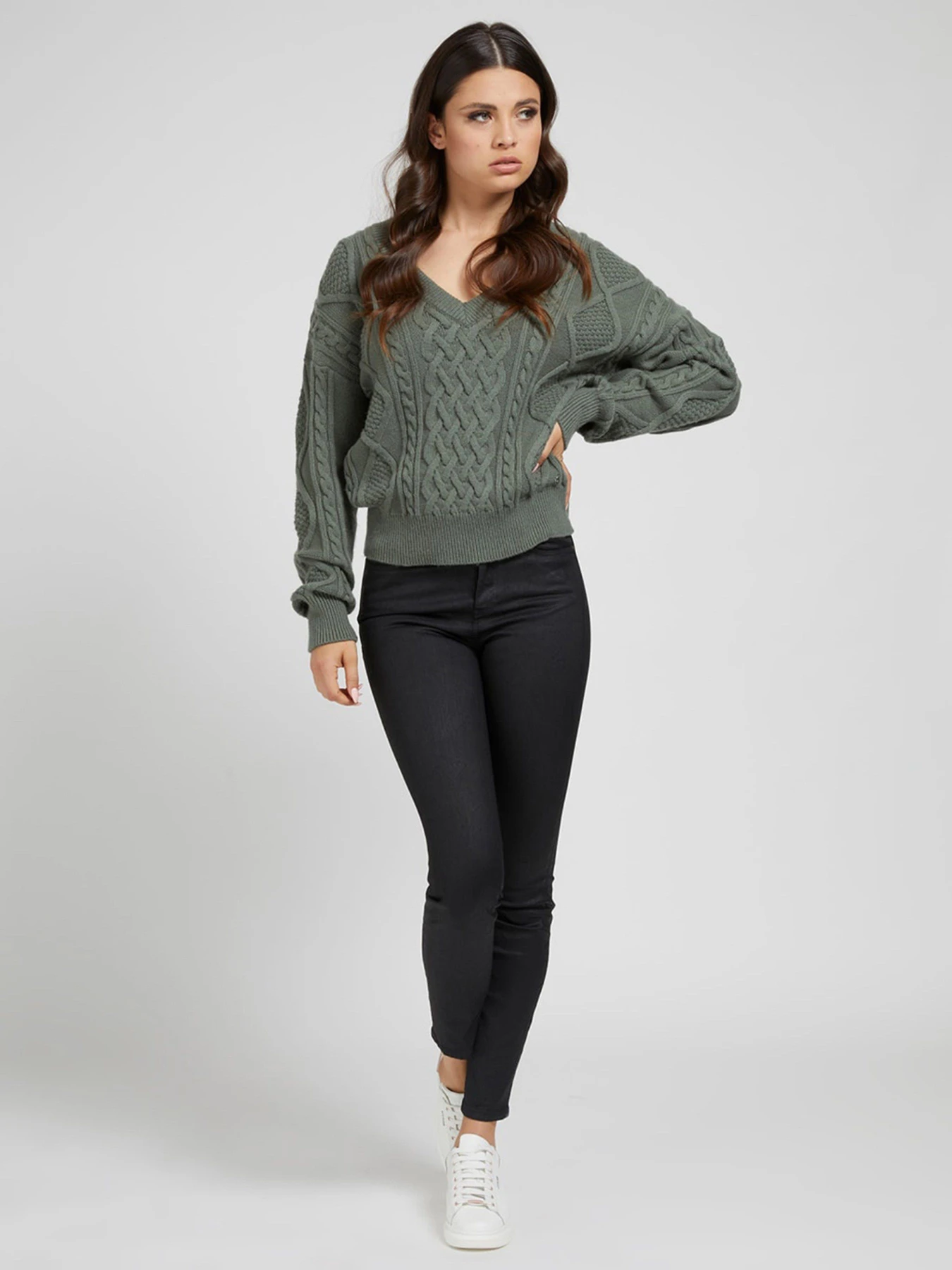 Светри та кардигани GUESS Slouchy Cable Noemi модель W1BR50.Z2QA0;F8BE Светри та кардигани GUESS Slouchy Cable Noemi модель W1BR50.Z2QA0;F8BE Фото