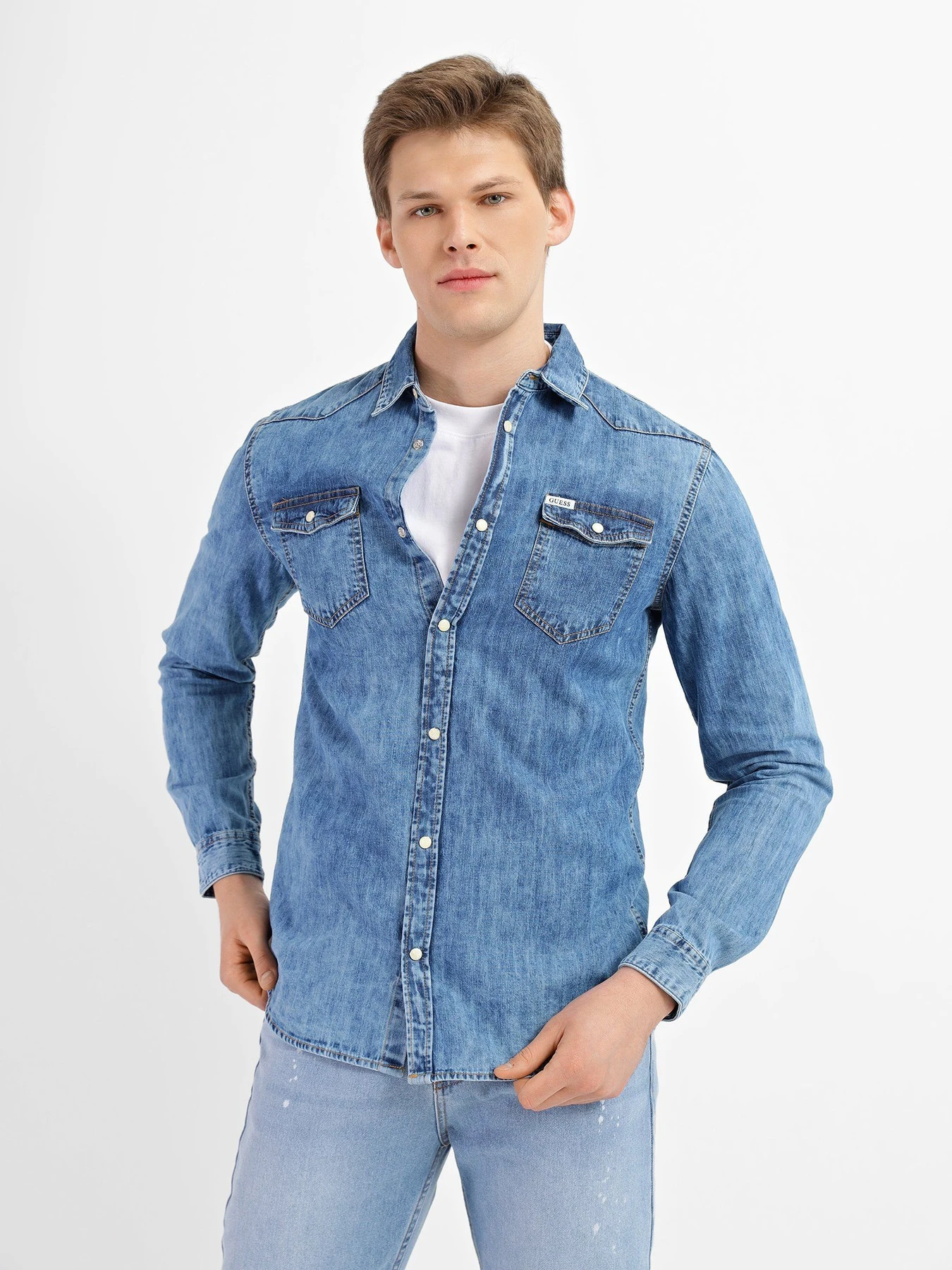 Рубашки GUESS модель M2RH02.D14LA;UTAH Рубашки GUESS модель M2RH02.D14LA;UTAH Фото