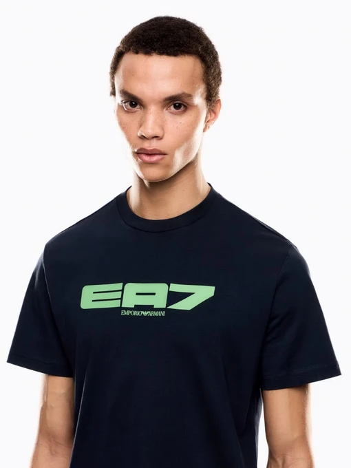Бавовняна Чоловіча Футболка EA7 Logo Series фото 3