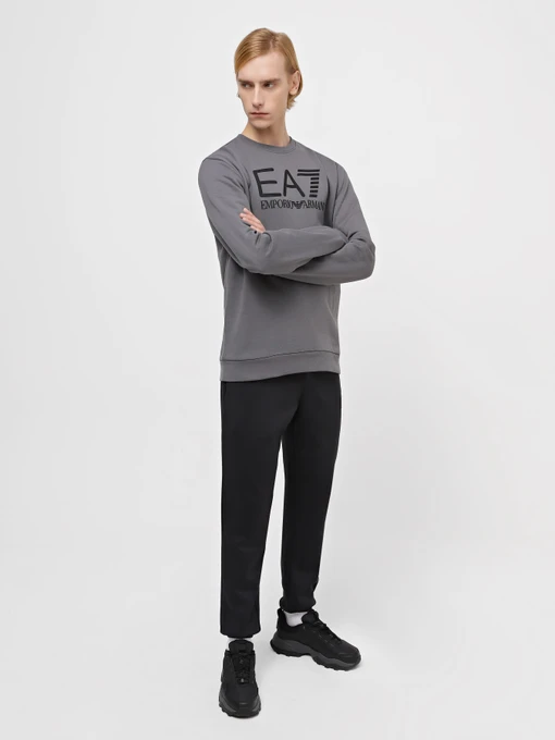 Бавовняний Чоловічий Світшот EA7 Logo Series фото 2