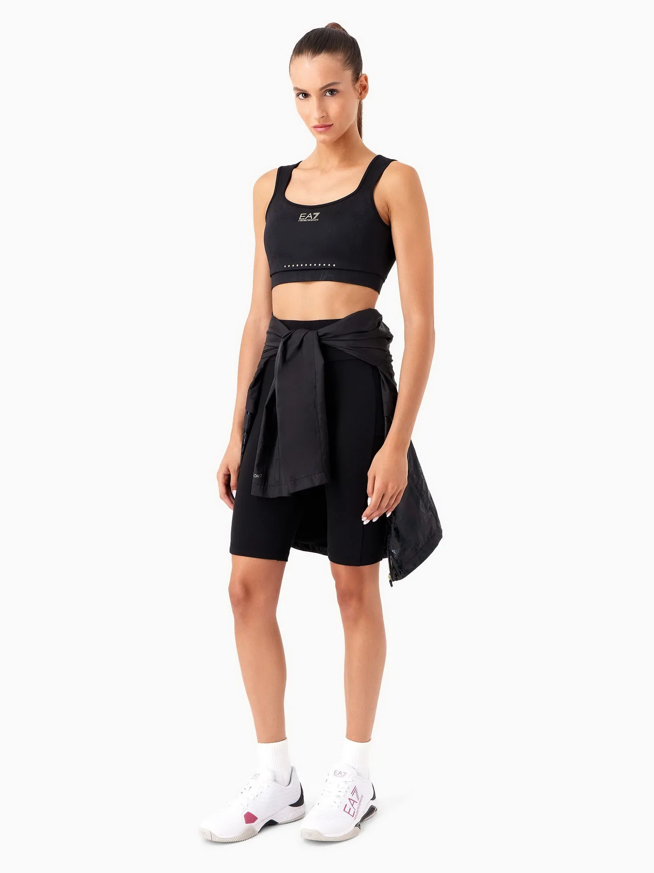 Шорты EA7 Shiny stretch-cotton модель 6RTS51-TJ01Z-0228 Фото