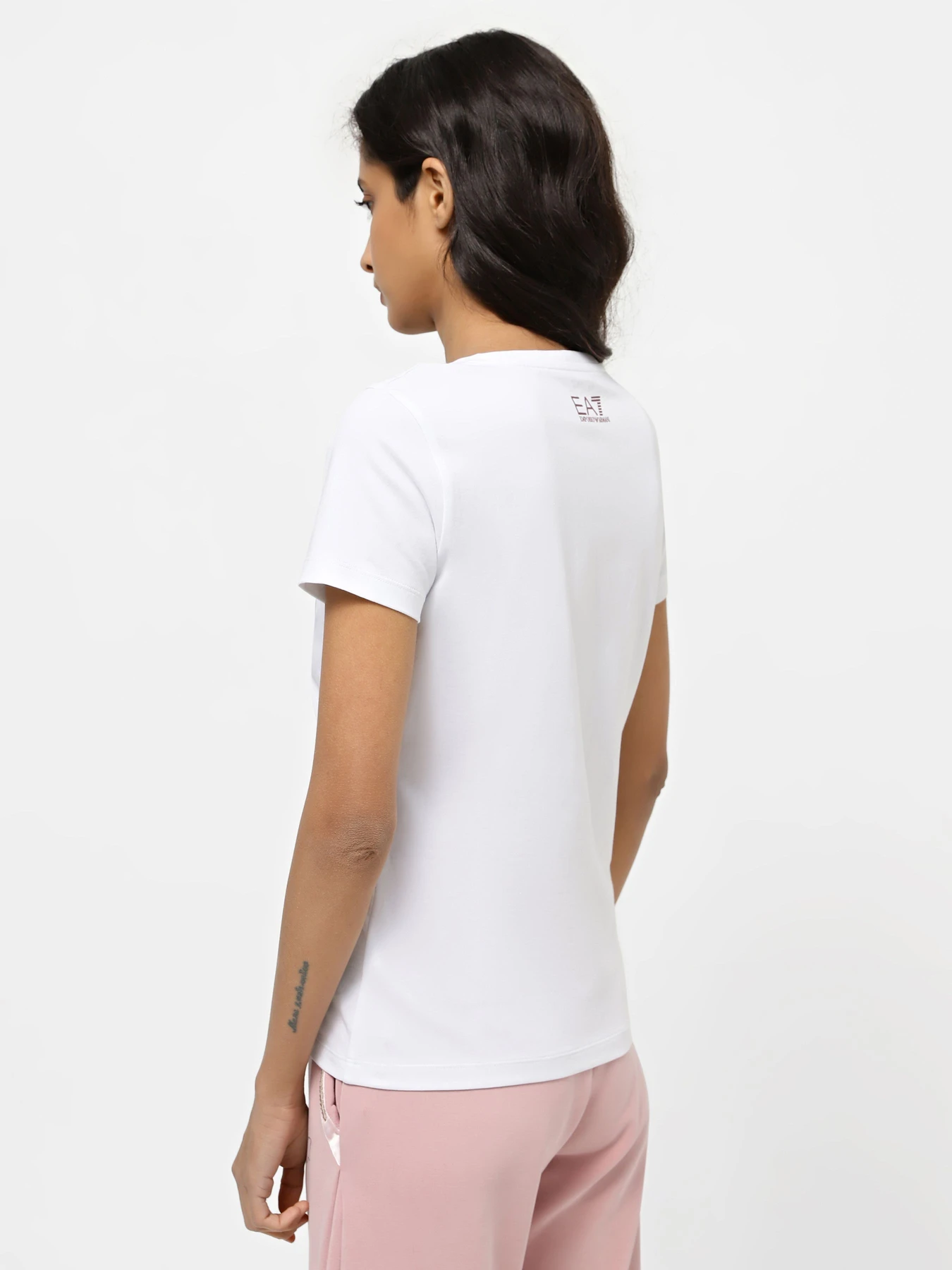 Футболки і поло EA7 Athletic Velour organic cotton-blend модель 6RTT08-TJ6SZ-1100 Фото