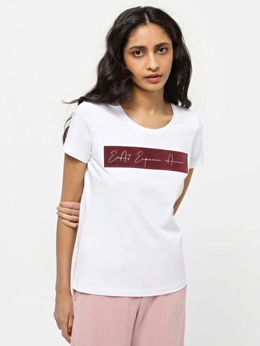 Футболки и поло EA7 Athletic Velour organic cotton-blend модель 6RTT08-TJ6SZ-1100 Фото