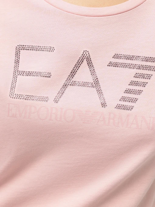 Бавовняна Жіноча Футболка EA7 Logo Series фото 3