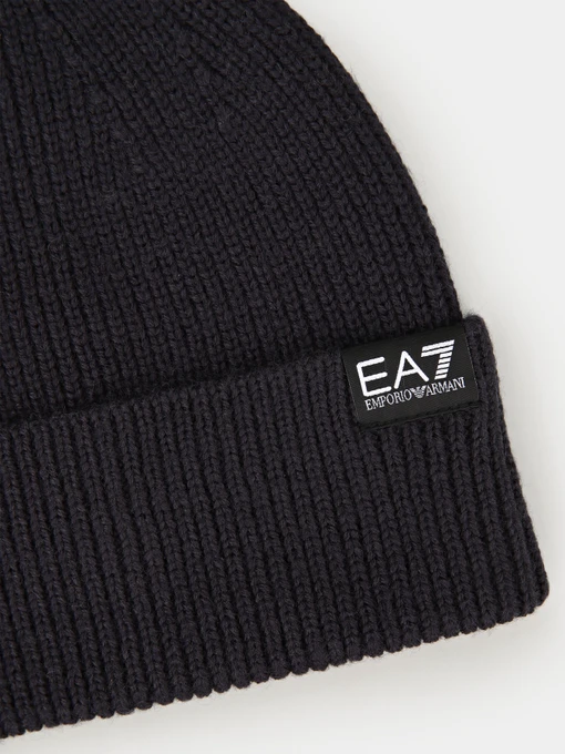 EA7 Шапка колір синій фото 3