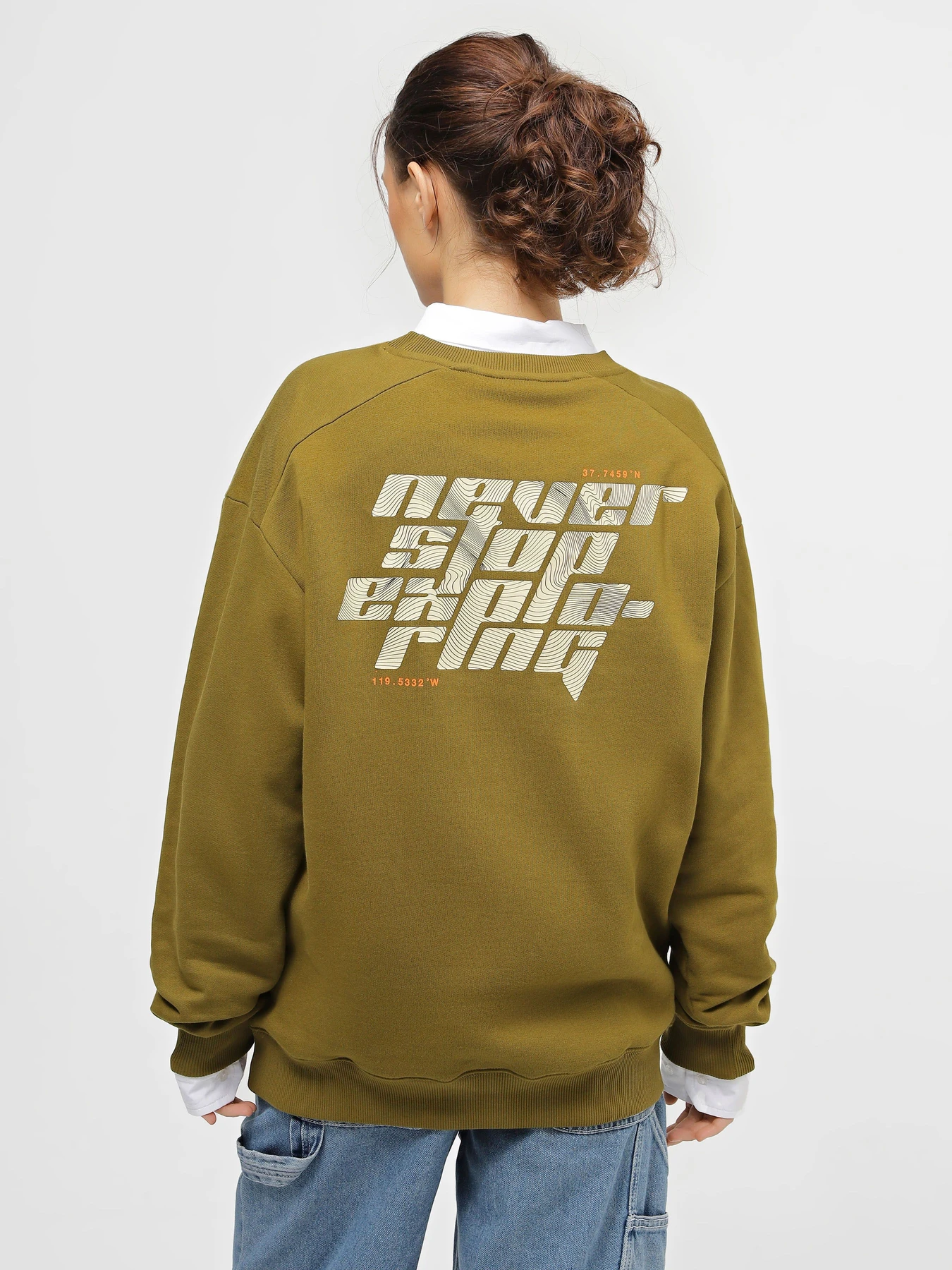 Худи и свитшоты The North Face Graphic Crew модель NF0A8531BEB1 Фото