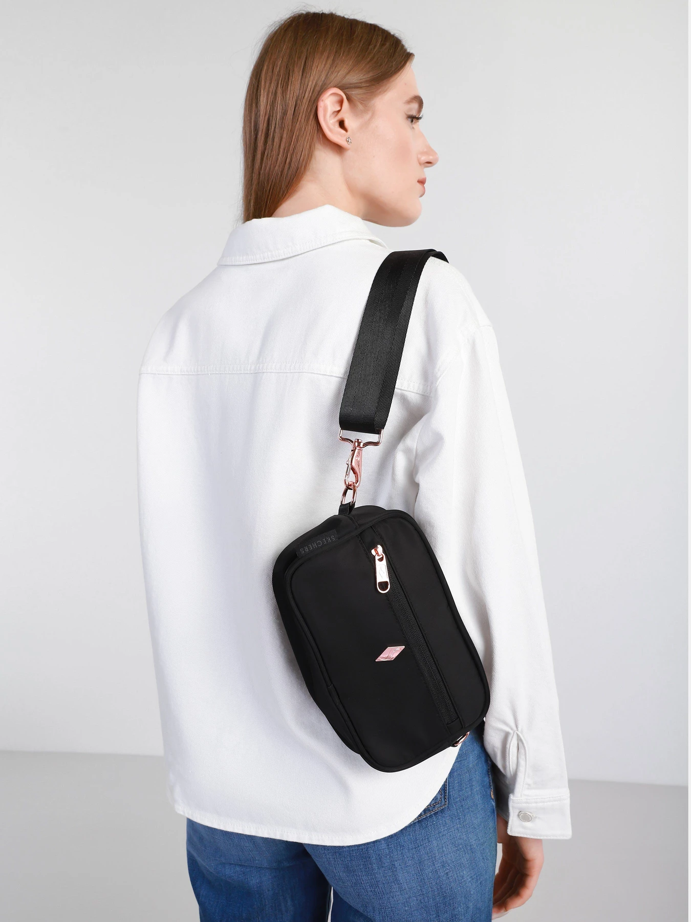 Сумки Skechers Diamond Nylon Crossbody Bag модель I0131 SCTW BLK Фото