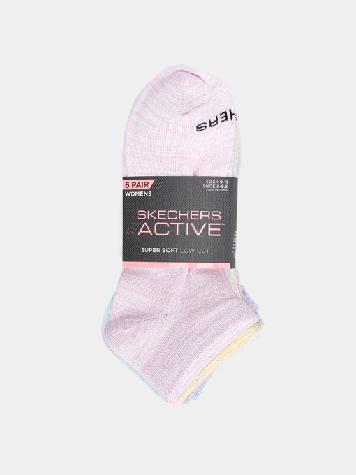 Шкарпетки та гольфи Skechers 6 Pair Active Super Soft Low Cut модель S108498-683 Фото