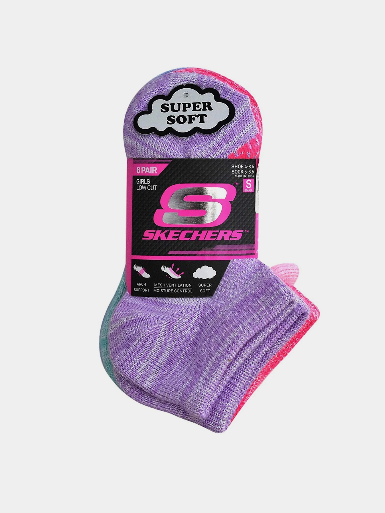 Шкарпетки та гольфи Skechers 6 Pair Low Cut 25,5 - 27,5 модель S108744-060 Шкарпетки та гольфи Skechers 6 Pair Low Cut 25,5 - 27,5 модель S108744-060 Фото