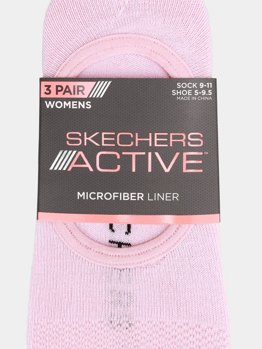 Носки и гольфы Skechers 3 Pair Active Microfiber Liner модель S113837-683 Фото