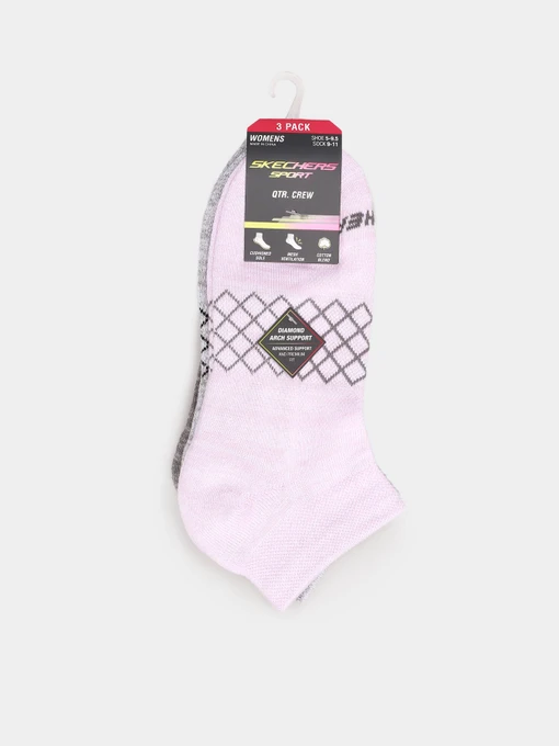 Носки и гольфы Skechers 3 Pack Sports Qtr Crew 35 - 39,5 модель S113719-680 Фото