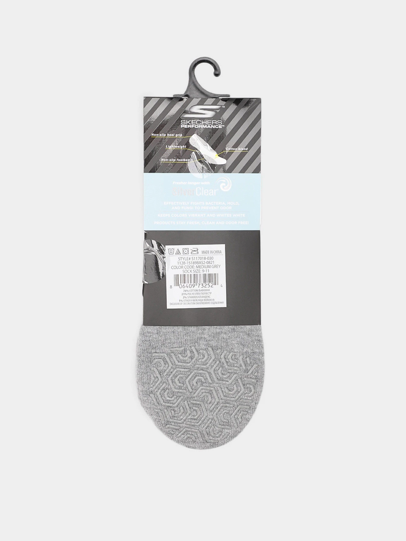 Шкарпетки та гольфи Skechers Low Cut Heel Tab Socks модель S117018-030 Фото